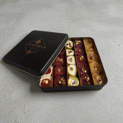 Golden Mix Turkish Delight with Nuts 1.56 lb - Anatolia Harvest